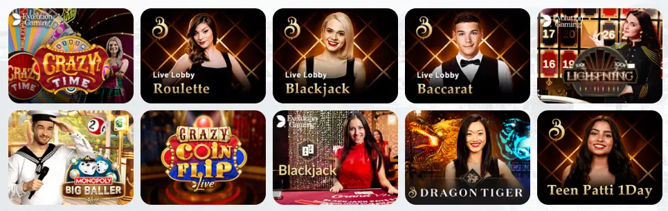 Giochi dal vivo del casinò 21 Grand Casino